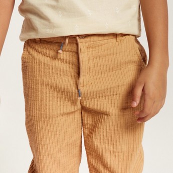 Eligo Textured Pants with Pockets and Drawstring Closure