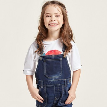 Lee Cooper Solid Dungarees with Pocket Detail and Belt Loops