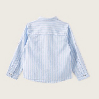 Eligo Striped Shirt with Long Sleeves and Collar