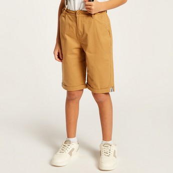 Juniors Printed Round Neck T-shirt and Shorts with Suspenders