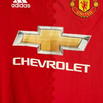 Adidas Manchester United Jersey with Round Neck and Short Sleeves