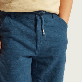 Eligo Solid Shorts with Pockets and Drawstring Closure