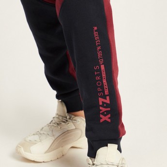 XYZ Printed Jog Pants with Pockets and Drawstring Closure