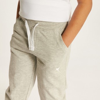 Juniors Solid Jog Pants with Pocket Detail and Drawstring