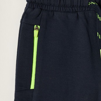 XYZ Solid Shorts with Drawstring Closure and Pockets