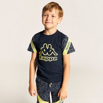 Kappa Printed Crew Neck T-shirt and Shorts Set