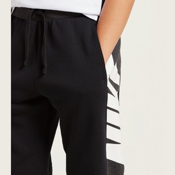 Nike Logo Print Jog Pants with Pocket Detail and Drawstring Closure