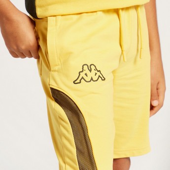 Kappa Logo Detail Shorts with Drawstring Closure and Pockets