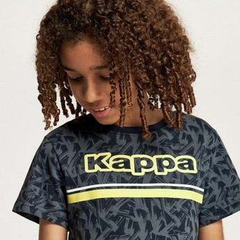 Kappa Printed T-shirt with Crew Neck and Short Sleeves