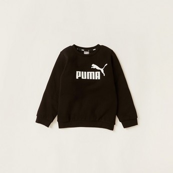PUMA Printed Crew Neck Sweatshirt and Joggers Set
