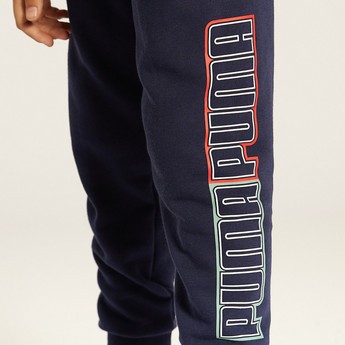 PUMA Printed Joggers with Drawstring Closure and Pockets