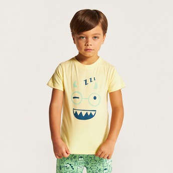 Juniors Graphic Print T-shirt and Shorts Set