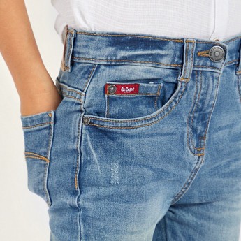 Lee Cooper Textured Jeans with Pocket Detail and Belt Loops