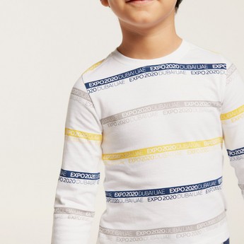 Expo 2020 Striped T-shirt with Long Sleeves