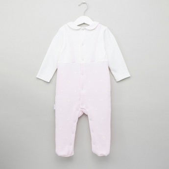 Giggles Printed Closed Feet Sleepsuit with Long Sleeves and Collar