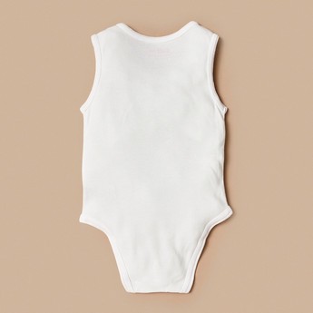 Giggles Printed Sleeveless Bodysuit with Snap Closure