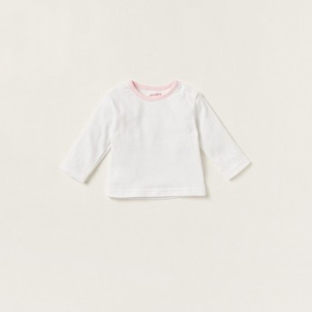 Juniors Embroidered T-shirt and Dungaree Set