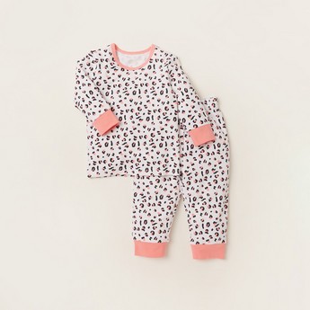 Juniors Printed 4-Piece T-shirt and Pyjama Set