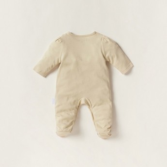 Giggles Embroidered Closed Feet Sleepsuit with Long Sleeves