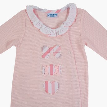 Giggles Frilly Collared Sleepsuit with Long Sleeves