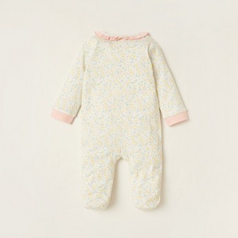 Juniors All-Over Printed Closed Feet Sleepsuit with Long Sleeves