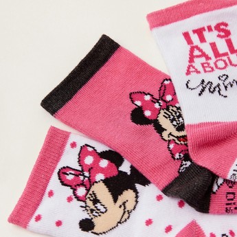 Disney Minnie Mouse Print Socks - Set of 3