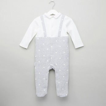 Giggles Printed Closed Feet Sleepsuit with Long Sleeves