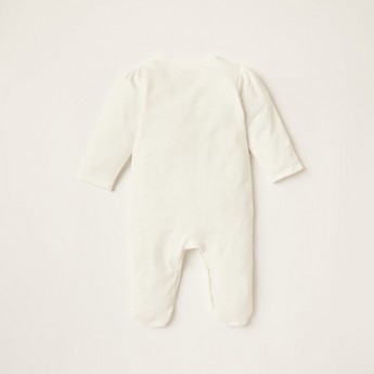 Giggles Textured Closed Feet Sleepsuit with Long Sleeves