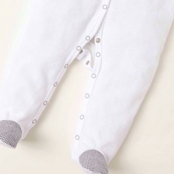 Juniors Bow Applique Detail Closed Feet Sleepsuit