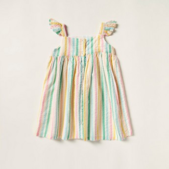 Juniors Striped Sleeveless Dress and Bloomer Set