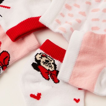 Disney Minnie Mouse Print Socks - Set of 5