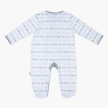 Juniors Printed Closed Feet Sleepsuit with Long Sleeves