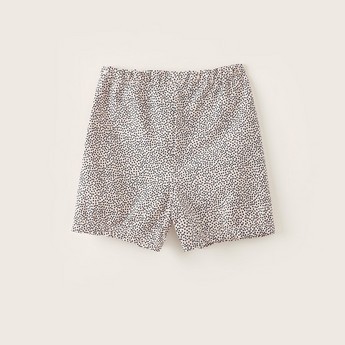 Love Earth All-Over Polka Dot Print Organic Shorts with Elasticated Waistband