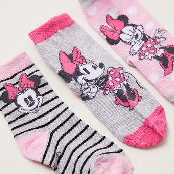 Disney Minnie Mouse Print Socks - Set of 3