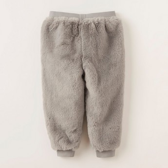 Giggles Plush Jog Pants with Drawstring Closure