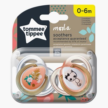 Tommee Tippee Closer To Nature Moda 2-Piece Soother Set - 0-6 Months