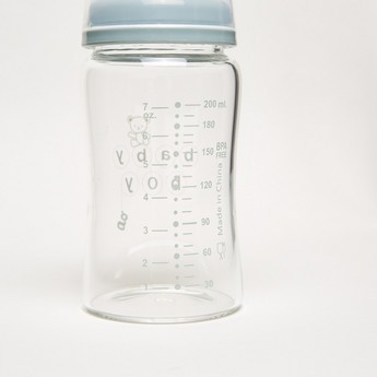 Giggles Printed Glass Feeding Bottle - 200 ml