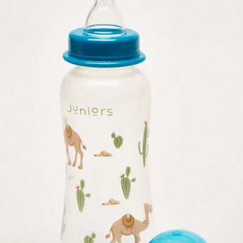 Juniors Printed 3-Piece Feeding Bottle Set - 250 ml