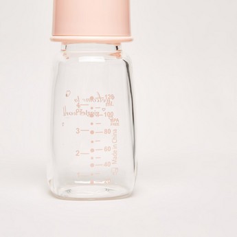 Giggles Glass Feeding Bottle with Cap - 120 ml