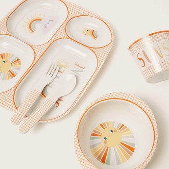 Juniors Sunshine Print 5-Piece Dinner Set