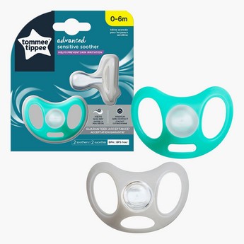 Tommee Tippee Closer To Nature Advanced Sensitive 2-Piece Soother Set - 0-6 Months