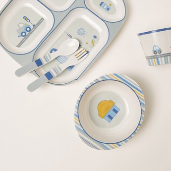 Juniors City Print 5-Piece Dinner Set