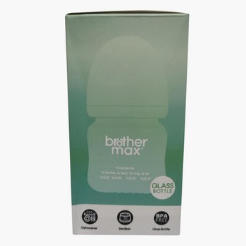 Brothermax Newborn Pink Feeding Glass Bottle - 100 ml