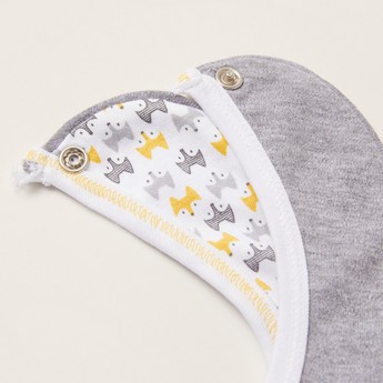 Juniors All-Over Printed Bib with Press Button Closure