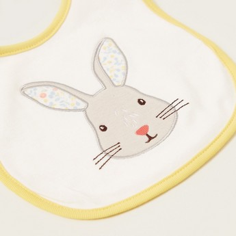 Juniors Rabbit Applique Bib with Snap Button Closure