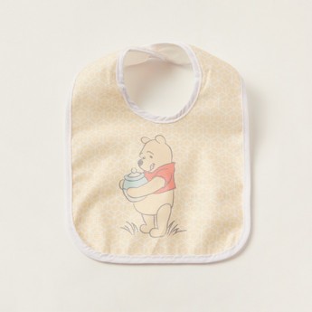 Disney Winnie the Pooh Print Bib with Snap Button Closure - Set of 6