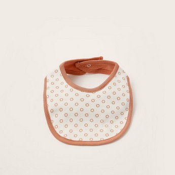 Juniors All-Over Printed Bib with Press Button Closure