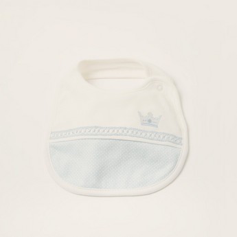 Giggles Printed Bib with Press Button Closure