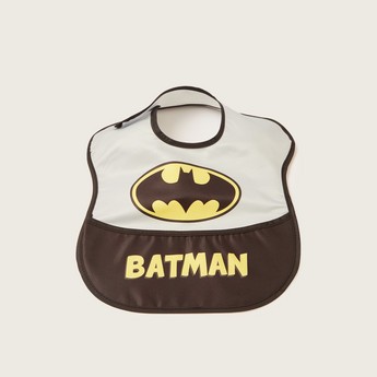 Batman Print Bib with Hook and Loop Closure - Set of 2