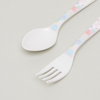 Hello Kitty Print Spoon and Fork Set